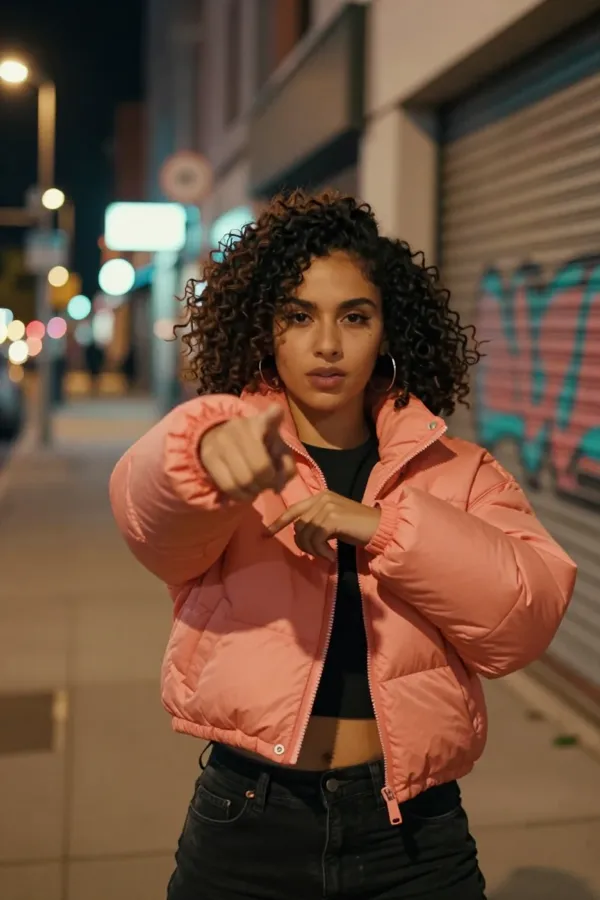 Yourself on the night sidewalk
